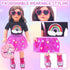 18 Inch Set Set HAPGFS American Doll Accessories Travel Including Suitcase Luggage and Dress, Camera Computer Phone