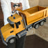 RC Dump Truck Toy for Kids, 6 Channel Remote Control Dump Truck with LED Lights & 2 Rechargeable Batteries