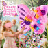 27" Pink Butterfly Pinata for Girls Birthday, Dreamy Floral Party Supplies with Stick, Blindfold & Confetti - Sturdy