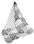 Heirloom Quality Gray & White Floral Crib Quilt with Scalloped Hem