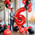 KatchOn Giant Red 6 Year Old Balloon - 40 Inch, 6 Balloons for Birthday Boy, 6th Birthday Decorations for Boys