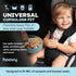 1 Pack Hoovy Silicone Cup Holder Tray for Car Seat, Booster Seat, Stroller - Carseat Snack Trays for Kids Travel - Cup