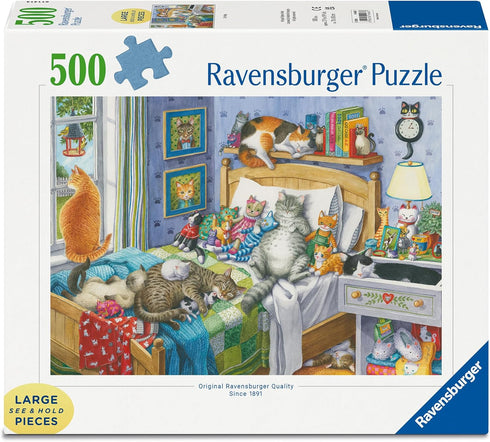 14966 500-Piece Ravensburger Cat Nap Large Jigsaw Puzzle for Adults | Unique Piece Design | Softclick Technology Ideal
