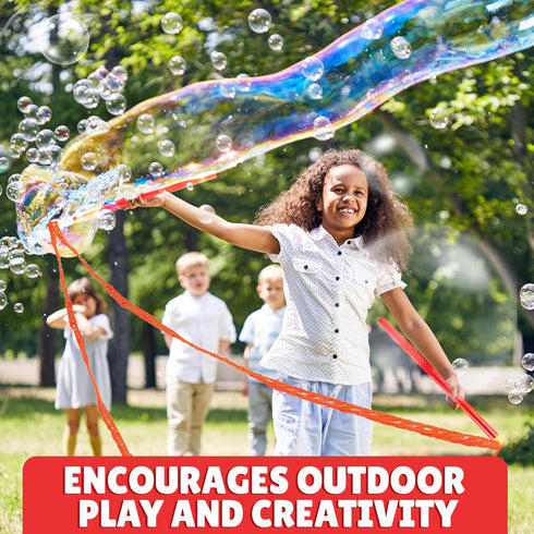 Giant Bubble Wand Bubbles for Kids Big Bubble Wand Huge Rope 1 Pack with Bubble Solution Powder