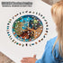 LEOGOR Wooden Jigsaw Puzzle for Adults — 350 Piece Eternal Tree of Life Nature Inspired Round Design