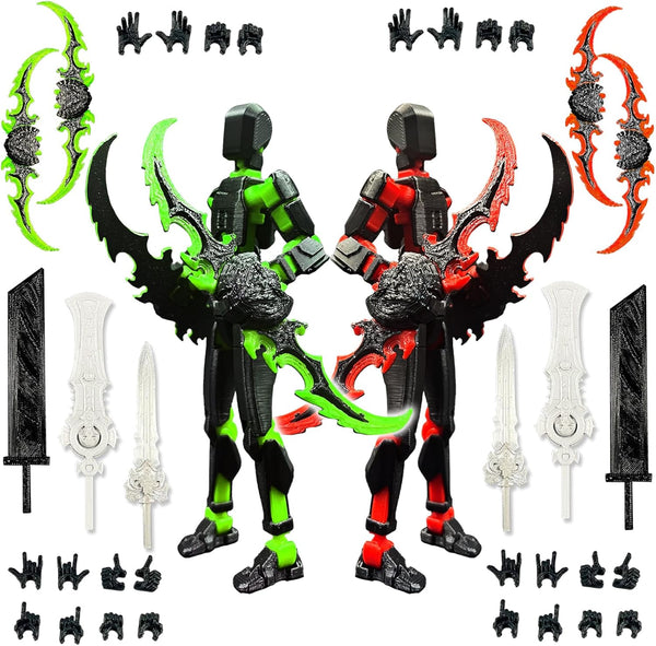SANSGOUP T13 New Action Figure Set (Assembly Completed), 3D Printed Multi-Jointed Movable Titan