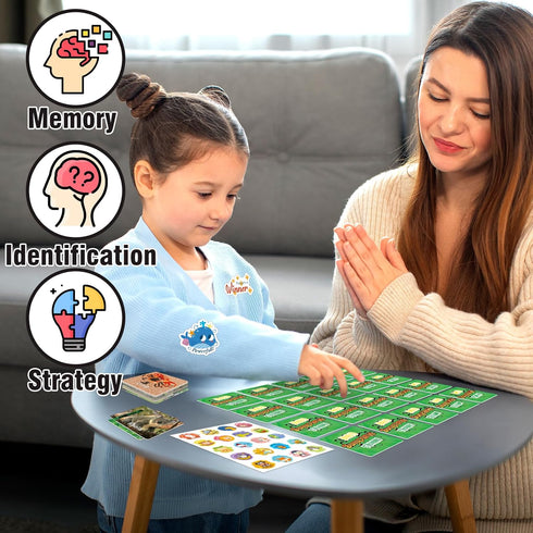 100PCS YTSQLER Animal Matching Game for Kids Memory Card Game for Toddlers Preschool Learning Activities Memory