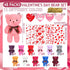 Zonon 144 Pcs Valentine's Day Mini Stuffed Bear Bulk Toy with Gift Bags and Heart Cards, 4.72 Inch Plush Bears