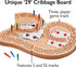 Mainstreet Classics Wooden Cribbage Board Game Set "29"