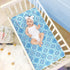 miaozhen 28" 52" Cooling Baby Crib Mattress x Washable Snowflake Pattern Blue Bed Pads for Baby&Toddler