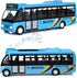 City Bus Toys Cars, Die-Cast Metal Airport Cars for Boys 3-8 Years Old, Pull Back Blue Play Vehicle with Sound