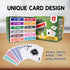 GSE Nertz Card Game, 12-Deck Standard Playing Cards Bulk with 12 Unique Colors, Multiplayer Solitaire Cards