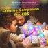 Hopearl LED Plush Cat with 3 Baby Kittens, Stuffed Animal Playset Night Lights Glow in The Dark for Kids.