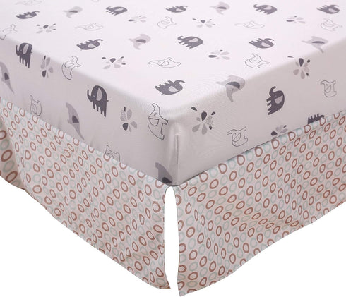 Set 3 Set, Set Wowelife Crib Bedding for Boys, Premium Piece Elephant Baby Crib Bedding Baby Nursery Crib Comforter