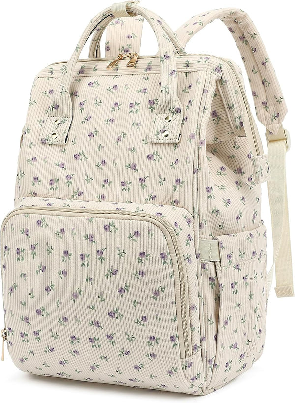 Yusudan Corduroy Diaper Bag Backpack for Baby Girls Boys, Women Large Nappy Bags