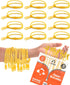 UpBrands 12 Pack YELLOW 7-Inch Zipper Bracelets - Fidget Party Favors for Kids, Bulk Anxiety Bracelets