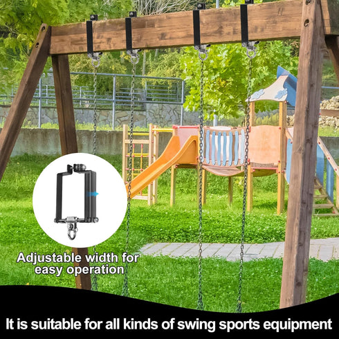 Heavy Duty Swing Hanger Accessories for Wooden Swing Sets, 2 Pcs Snap Hooks for Indoor/Outdoor Playground
