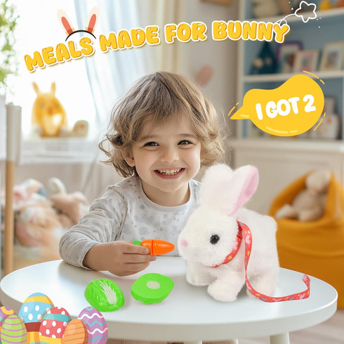 Voichic Easter Robot Bunny Pal- Bunby My Realistic Bunny Toy, Hopping Bunny with Sounds, Jumping, Twitching and Shaking