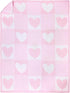 30 40 Soft Chenille Jacquard Baby Blanket, Hearts, in. x in., Pink and White Patchwork