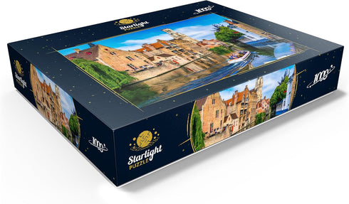 MyPuzzle Historical City Center with Canal in Bruges - Premium 1000 Piece Jigsaw Puzzle for Adults