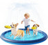 QPAU Splash Pad with Flying Disc for Dogs & Kids 67" Extra-Thick