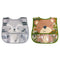 Neat Solutions 2 Pack Water Resistant Toddler Bib Set - Multi Bear & Raccoon