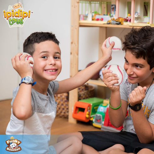 IPIDIPI TOYS Baseballs Pull, Stretch, Squeeze Fidget Balls - Squishy & Sticky Sensory Balls, Pack of 3