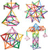 MONILON 160 Set 3D Pcs Magnet Building Sticks Kids Toys, Lengthen Magnetic Construction Building Blocks Brain Training