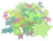 200PCS 1.2" Glow in The Dark Luminous Stars Decals for Home Ceiling Wall Baby Kids Bedroom (Multi-Color)