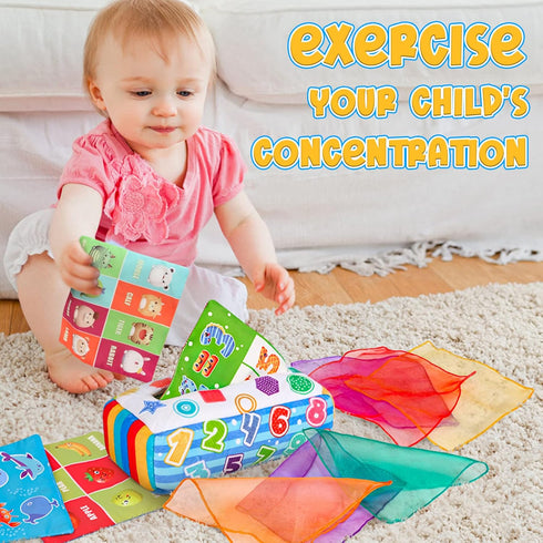 DINORUN Baby Toys for 6-12 Months - Montessori Sensory Toys for Infants, Educational High Contrast Development Toy
