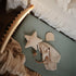 mushie Star Security Blanket, Baby Lovey, 100% Organic Muslin Cotton (Fog)