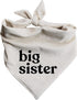 Generic Dog Bandana Pregnancy Announcement Big Sister Baby Reveal Oatmeal Cream Minimal Neutral