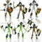 6 Pack T13 Action Figures Set with 54 Accessories, Skeleton Action Figure