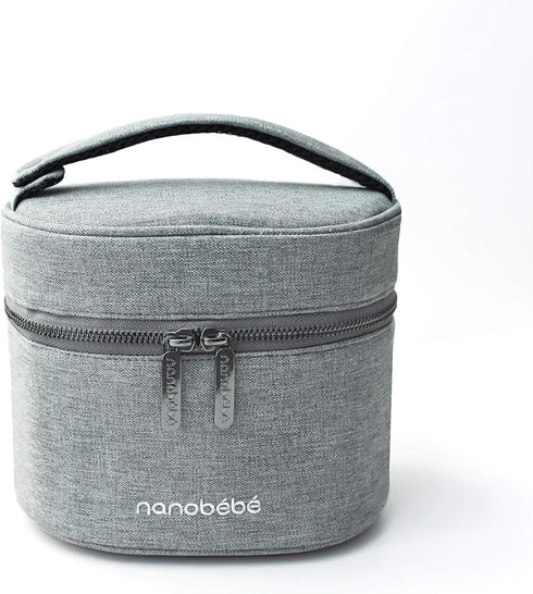 Nanobebe Breastmilk Baby Bottle Deluxe Cooler & Travel Bag with Ice Pack