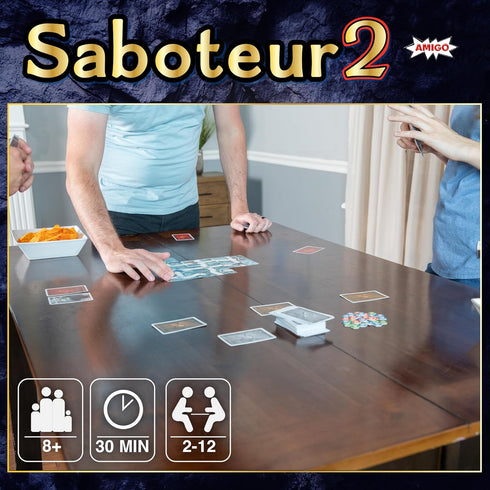 Expansion Pack - Saboteur 2, Exciting Gold-Digging Strategy Card Game for 2-12 Players, Ages 8+