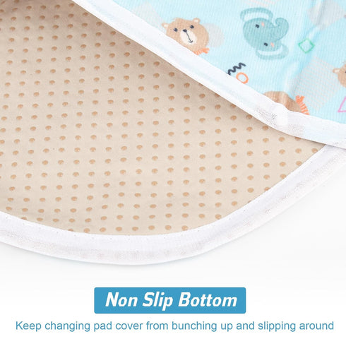 YSSPPOY 4 Packs 4-Layer Peanut Changing Pad Cover, Thickened Changing Pad Liner Waterproof Absorbent Non-Slip Reusable