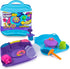 Kinetic Sand SquishMotion Playset with 1lb Pink, Yellow, Blue Play Sand, 5 Tools, Storage Case, Sensory Toys