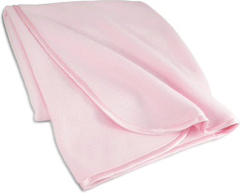 TL Care Cozy, 30" 30" (Pack 2) Fleece Blanket with Silk-Like Satin Trim, Soft, Warm & Pink, x for Boys and Girls