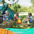 Set 3-5 MITCIEN Camping Toys for Kids, Pretend Campfire, Lantern, Safari Hat, Binoculars, Bottle, Toy Food, S'Mores