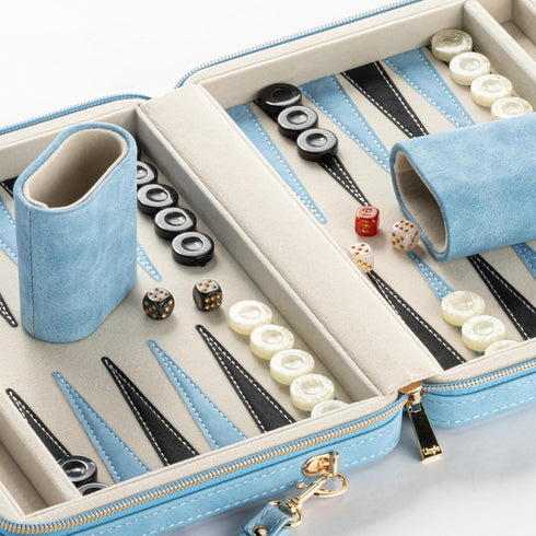 Lingle Backgammon Sets Backgammon Backgammon Set for Adults, Classic Board Game with Folding Faux Leather Case