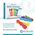 Premium Silicone Baby Spoons - 6 Pack, Self Feeding Training Utensils for Infants & Toddlers, Dishwasher Safe
