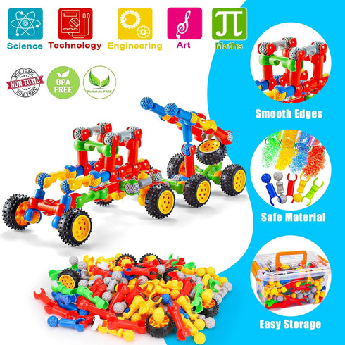 3 4 5 6 7 8+ 125 3-5 4-8 5-7 6-8 Kids STEM Building Toys for Year Old Boy Girl Birthday Gift, Pcs Preschool Classroom