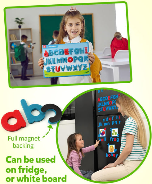 6 3+ Coogam Preschool Alphabet Learning Activities, Magnetic EVA Letters Matching & Handwriting Game, Educational ABC