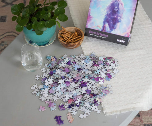 Toynk Roar of the Heavens Fantasy Lion Puzzle, 1000 Piece Jigsaw Puzzle for Adults and Kids, Interactive Brain Teaser