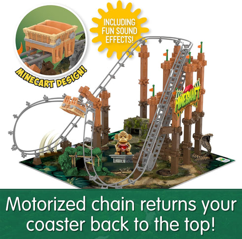 Techno Trax Mineshaft, Action Packed Roller Coaster Building Kit, STEM Gift for Boys and Girls Age 8+, 150+ pc Set