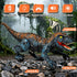 3-5 4-7 8-12+, 2.4GHz Sunrad Mini Remote Control Dinosaur Toys for Kids Age RC Robot Dinosaur with Light & Roar & Auto