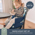 (6M-3Y) Dreambaby Grab N Go Kids Booster Seat Portable Travel Toddler High Chair for Dining with Storage & Shoulder