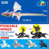 Maxdecoer 15.75" 3D Matte Rainbow Printed Articulated Dragon Toy, Large Crystal-Style Dragon Desk Pet Fidget Toy