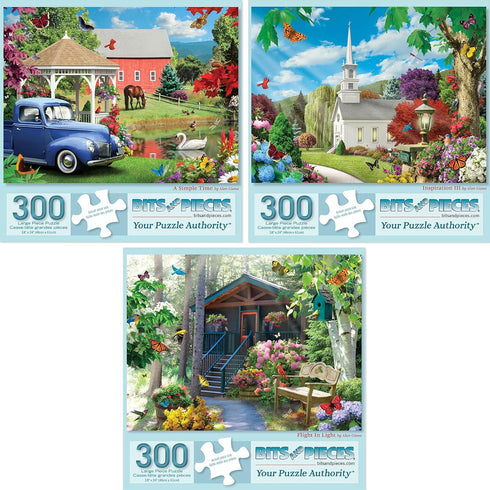 Bits and Pieces - Value Set of Three (3) 300 Piece Jigsaw