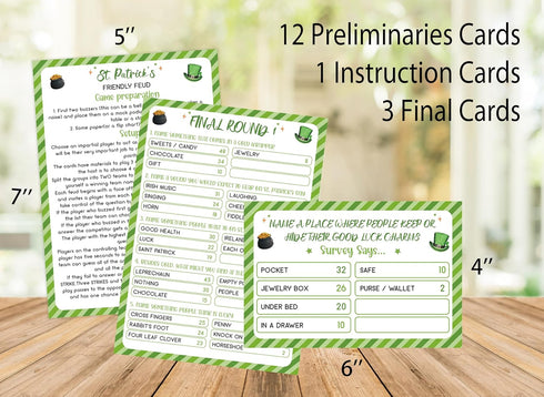 St.Patrick's Day Friendly Feud,St.Patrick's Day Family Feud Game,St. Patrick's Day Feud Card Games,St.Patrick's Day Game,St.Patrick's Day Trivia,St.Patrick's Day Quiz,Game Night Contest,Group Game,1